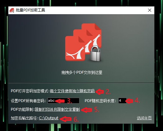 为每个PDF文件设置不同的密码